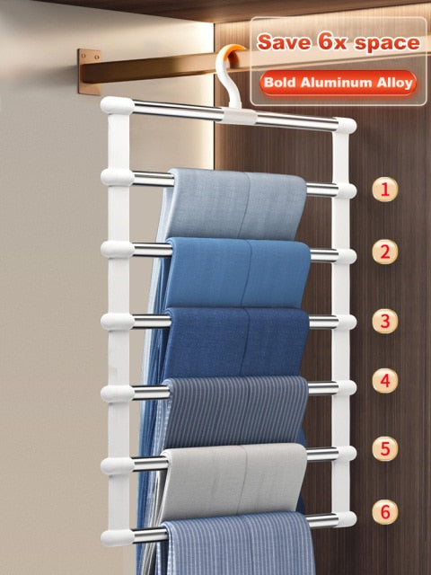 Joybos Clothing Racks Pants Trouser Hangers Racks Multifunction Closet Organizer Stainless Steel Clothes Hanger Home Accessories