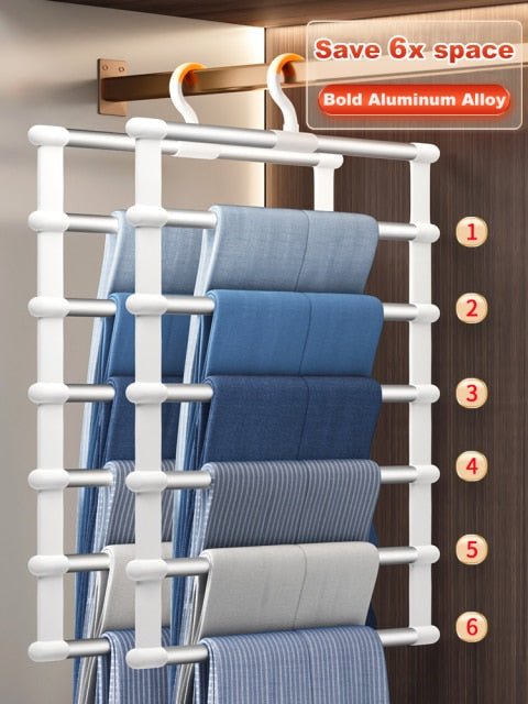Joybos Clothing Racks Pants Trouser Hangers Racks Multifunction Closet Organizer Stainless Steel Clothes Hanger Home Accessories
