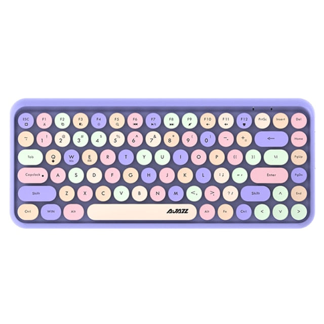 Ajazz 308I Wireless Keyboard 18/84 Keys Round Keycap Bluetooth Keyboard Portable 2.4GHz Numeric Keypad for Tablet Laptop Android