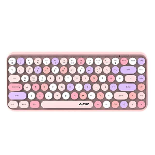 Ajazz 308I Wireless Keyboard 18/84 Keys Round Keycap Bluetooth Keyboard Portable 2.4GHz Numeric Keypad for Tablet Laptop Android