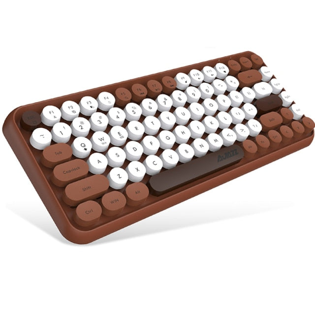 Ajazz 308I Wireless Keyboard 18/84 Keys Round Keycap Bluetooth Keyboard Portable 2.4GHz Numeric Keypad for Tablet Laptop Android